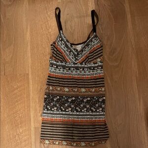 Only Hearts Multicolor Patterned Strapless Dress